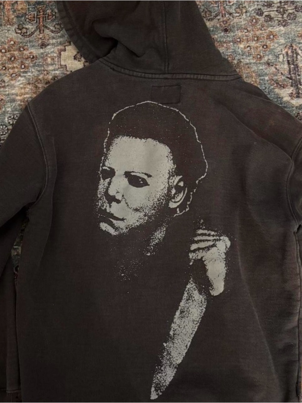 Primitive Black Hoodie with White Halloween Graphic